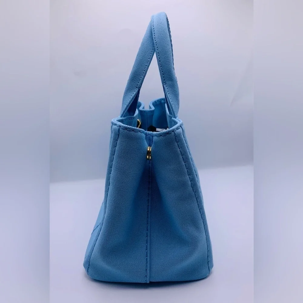 Prada Canapa Logo Tote - Beautiful Blue 🩵